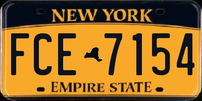 NY license plate FCE7154