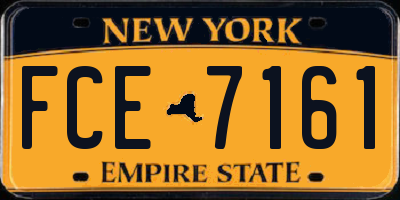 NY license plate FCE7161