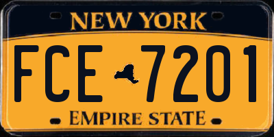 NY license plate FCE7201