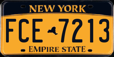 NY license plate FCE7213