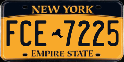 NY license plate FCE7225
