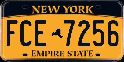 NY license plate FCE7256