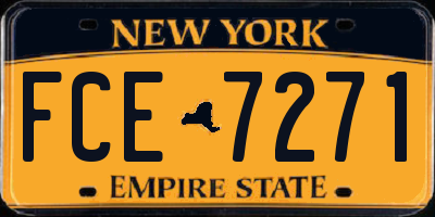 NY license plate FCE7271