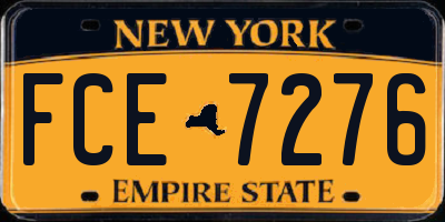 NY license plate FCE7276