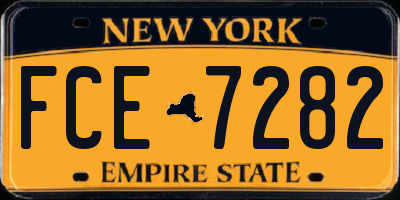 NY license plate FCE7282