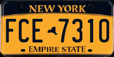 NY license plate FCE7310