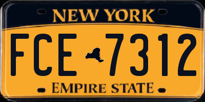 NY license plate FCE7312