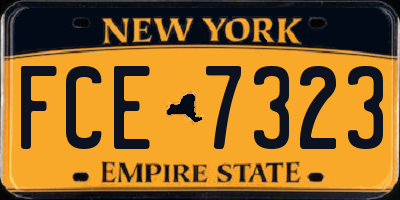 NY license plate FCE7323