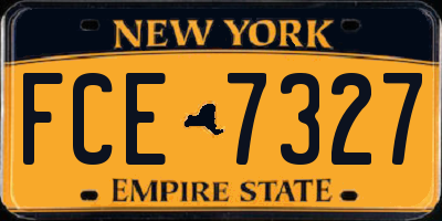 NY license plate FCE7327