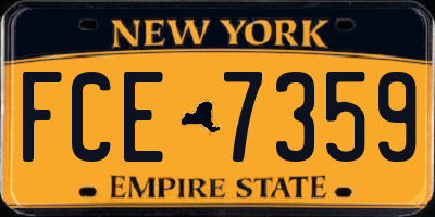NY license plate FCE7359