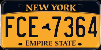 NY license plate FCE7364