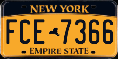 NY license plate FCE7366