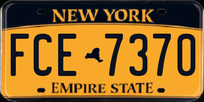 NY license plate FCE7370