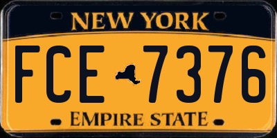 NY license plate FCE7376