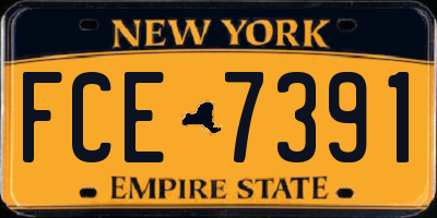NY license plate FCE7391