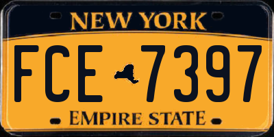 NY license plate FCE7397
