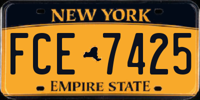 NY license plate FCE7425