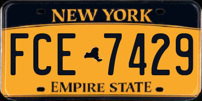 NY license plate FCE7429