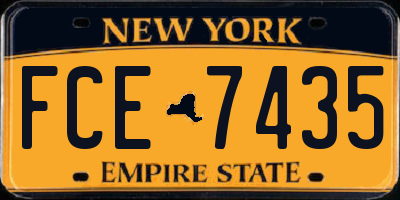 NY license plate FCE7435