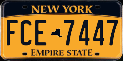 NY license plate FCE7447