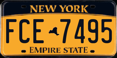 NY license plate FCE7495