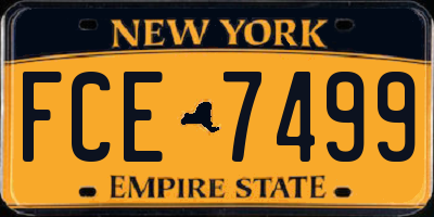 NY license plate FCE7499