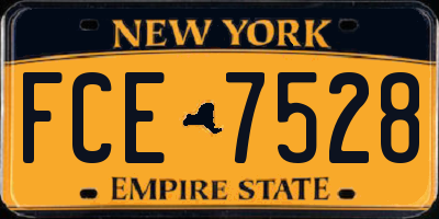 NY license plate FCE7528