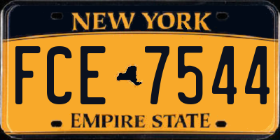 NY license plate FCE7544