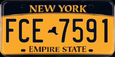 NY license plate FCE7591
