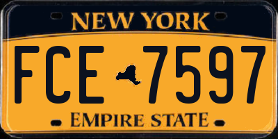 NY license plate FCE7597