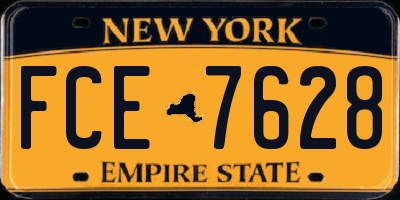 NY license plate FCE7628