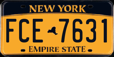 NY license plate FCE7631