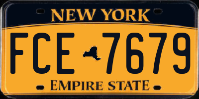 NY license plate FCE7679