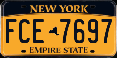 NY license plate FCE7697