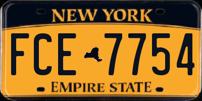 NY license plate FCE7754