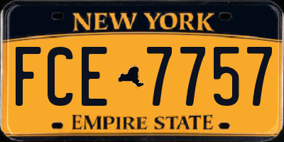 NY license plate FCE7757