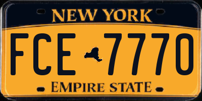 NY license plate FCE7770