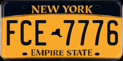 NY license plate FCE7776