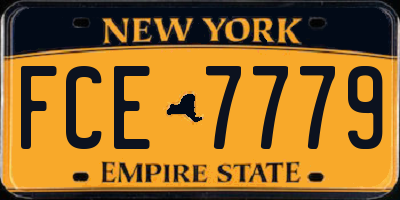 NY license plate FCE7779