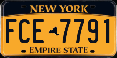 NY license plate FCE7791