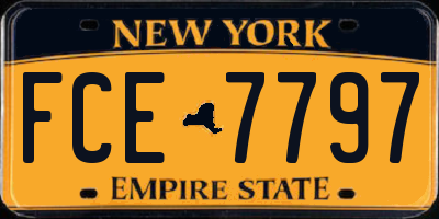 NY license plate FCE7797