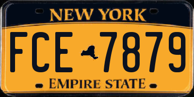 NY license plate FCE7879