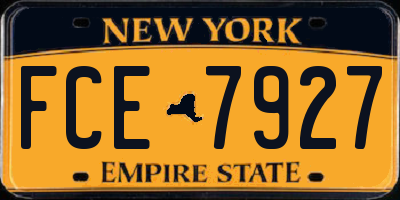 NY license plate FCE7927