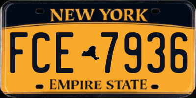 NY license plate FCE7936