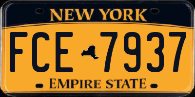 NY license plate FCE7937