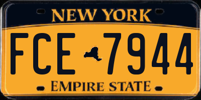 NY license plate FCE7944