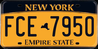 NY license plate FCE7950