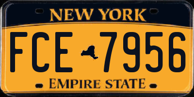 NY license plate FCE7956