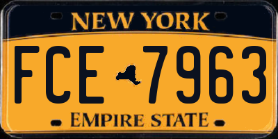 NY license plate FCE7963