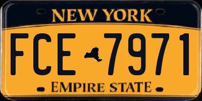 NY license plate FCE7971